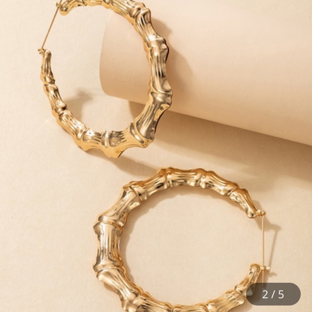 Door knockers -  Gold Coloured Earrings